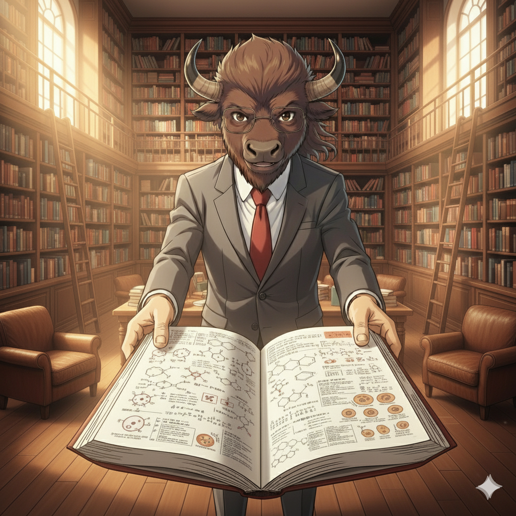 Зубр с книгой
